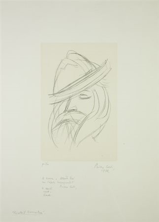 Primo Conti (Firenze, 1900 - Fiesole, 1988) Volto di vecchio, 1978...