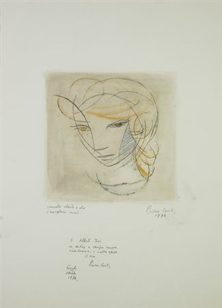 Primo Conti (Firenze, 1900 - Fiesole, 1988) Volto, 1978 Litografia, mm....