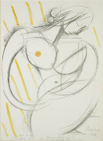 Primo Conti (Firenze, 1900 - Fiesole, 1988) Nudo di donna, 1975 Litografia,...