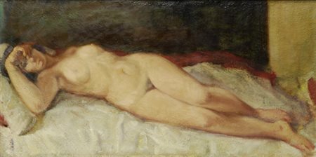 Paolo Coppini Nudo, 1971 Olio su tela, cm. 50x100 Sul verso: etichetta Centro...