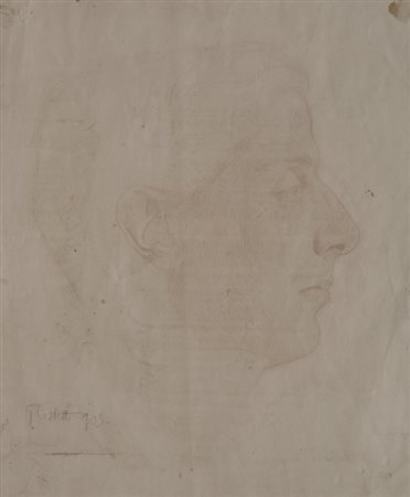 Giovanni Costetti (Reggio Emilia, 1878 - Firenze, 1949) Profilo virile, 1903...