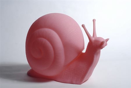 Cracking Art Chiocciola Multiplo in plastica rosa, cm. 55x30x40; es. 23/200...