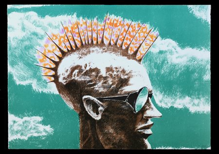 Francesco De Grandi (Palermo, 1968) Erettile, 2000 Litografia, mm. 500x700,...