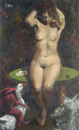 De Lima Venere del gioco, 1973 Olio su tela, cm. 100x60 Firma e data in alto...