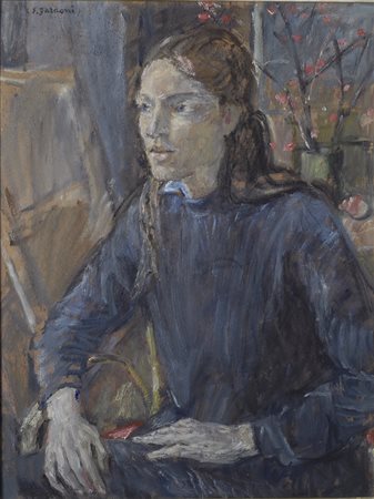 Enzo Faraoni (S. Stefano Magra, 1920) Ritratto di ragazza, 1979 Olio su...