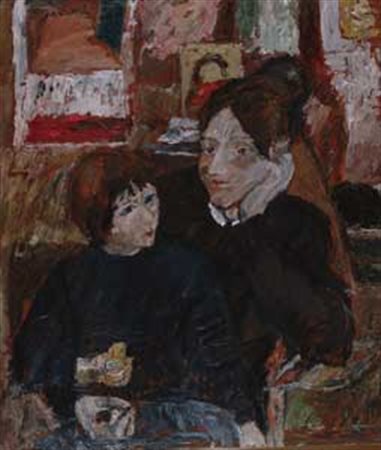 Enzo Faraoni (S. Stefano Magra, 1920) Adele e sua figlia, 1967 Olio su...
