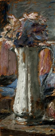 Enzo Faraoni (S. Stefano Magra, 1920) Vaso con fiori, 1975 Olio su tavola,...