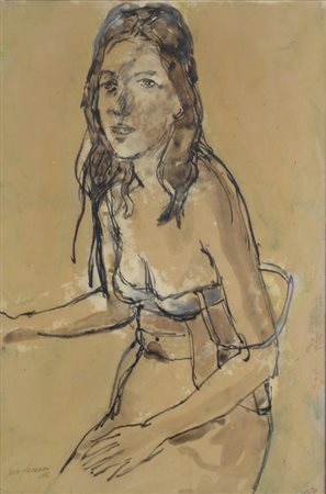 Enzo Faraoni (S. Stefano Magra, 1920) Figura di donna, 1972 Tecnica mista,...