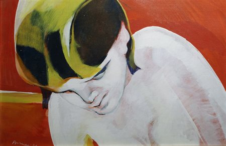 Fernando Farulli (Firenze, 1923 - 1997) Ragazza, 1971 Olio su tela, cm....