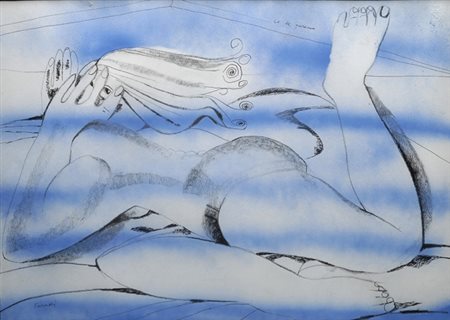 Fernando Farulli (Firenze, 1923 - 1997) Ce la faremo Tecnica mista su carta,...