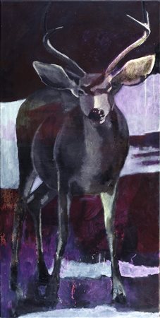 Federico Fiorentini (Milano, 1972) Cervo, 2011 Olio su tela, cm. 50x100 Sul...