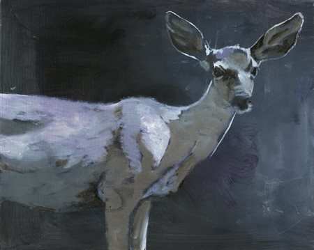 Federico Fiorentini (Milano, 1972) Cerbiatto, 2012 Olio su tela, cm. 40x50...