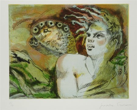 Giosetta Fioroni (Roma, 1932) Giovinetto Litografia, mm. 400x500; cm. 7/91...