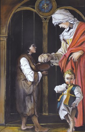 Giancarlo Franchi La carità (da Bartolomeo Schedoni) Olio su cartone telato,...