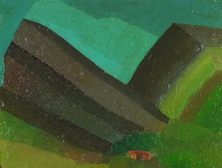 Antonio Giani Paesaggio arcaico, 1975 Olio su tavola, cm. 31,5x41,5 Firma,...