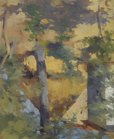 Alfredo Giovannozzi Il pagliaio Olio su compensato, cm. 15,5x13 € 300/400