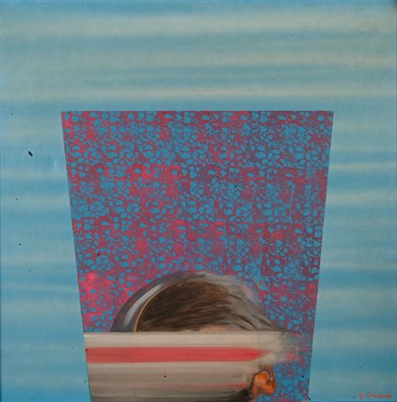 (Petralia Sottana, 1935 - Firenze, 2002) Spettatore inopportuno Olio su tela,...