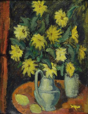 Eduardo Gordigiani (Firenze, 1866 - Popolano di Marradi, 1961) Fiori nel vaso...