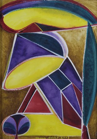 Maro Gorky (New York, 1973) Paesaggio Toscano, 2003 Tecnica mista, cm. 35x25