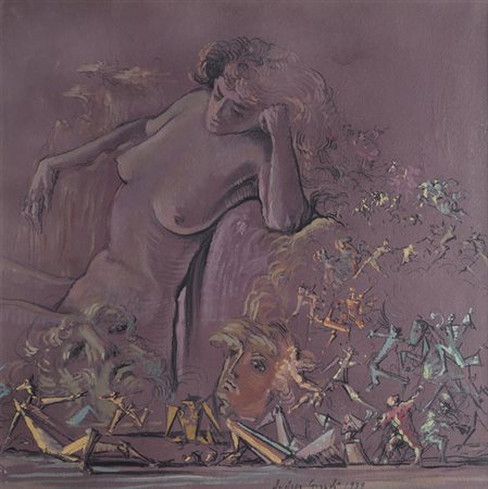 Andrea Granchi (Firenze, 1947) La voglia della fanciulla, 1989 Olio su tela,...