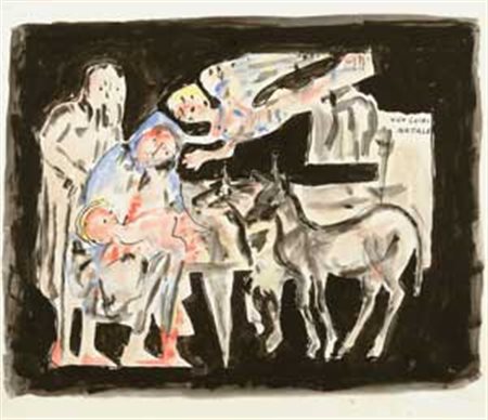 Ugo Guidi (Querceta, 1912 - Forte dei Marmi, 1977) Natale Acquarello su...