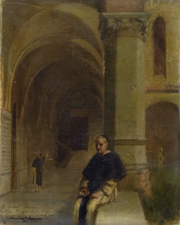 H. Inason Ritratto di domenicano nel chiostro di Santa Maria Novella Olio su...