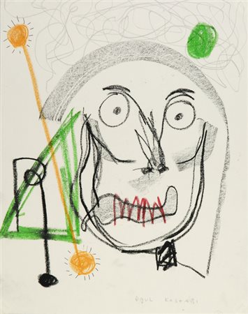 Indrek Paul Kostabi (Los Angeles, 1962) Senza titolo Tecnica mista su carta,...