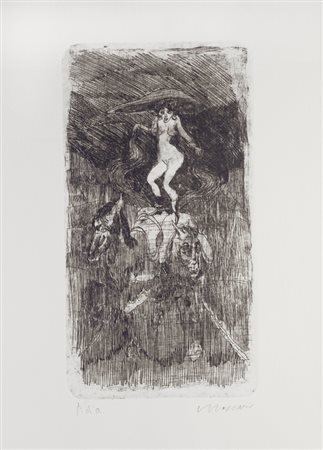 Mino Maccari (Siena, 1898 - Roma, 1989) Senza titolo Acquaforte, mm. 475x350...