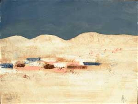 Salvatore Magazzini (Pistoia, 1955) Dune Olio su cartone, cm. 33x43 Firma in...