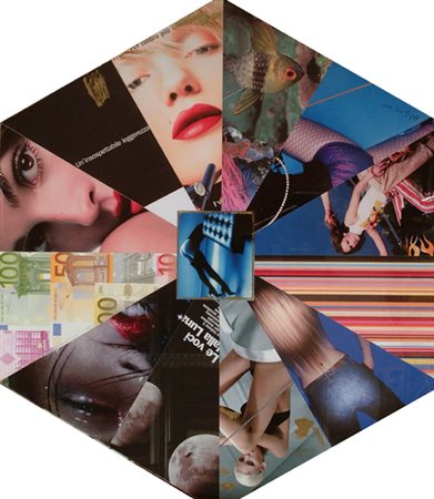 (Piero Maffessoli) Malipiero (Brescia, 1934) Le voci della luna, 2002 Collage...