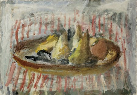 Mario Marcucci (Viareggio, 1910 - 1992) Natura morta con pere Olio su...