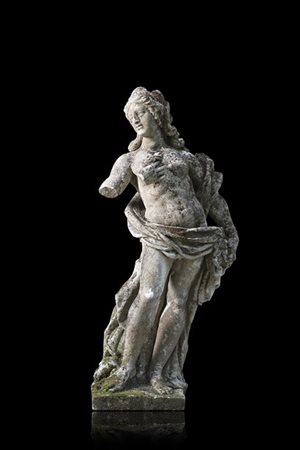Scultura in pietra di Vicenza raffigurante nudo femminile allegorico. Veneto, s