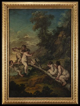 Giuseppe Antonio Pianca L'altalena
Olio su tela cm 125,5x90,5
In cornice (difett