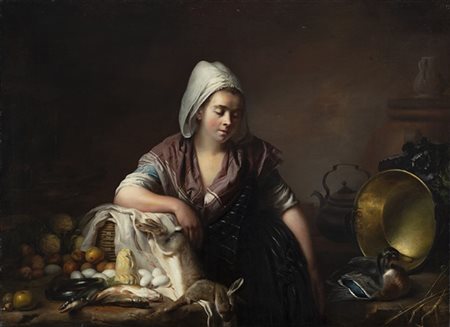 Pierre Nicolas Legrand Ritratto di Madame Legrand come domestica
Olio su tela cm