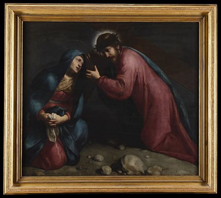 Carlo Ceresa Cristo incontra la madre sulla via del Calvario
Olio su tela cm 101