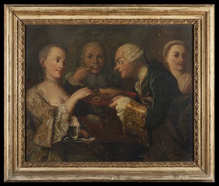 Scuola napoletana del secolo XVIII

La merenda
Olio su tela cm 63,3x76,3
In cor