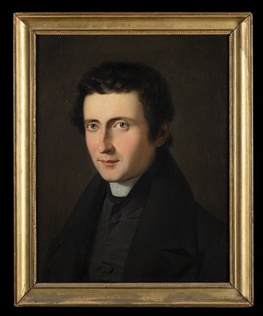 Adeodato Malatesta (attr.) "Ritratto di Monsignor Francesco Emilio Cugini" olio