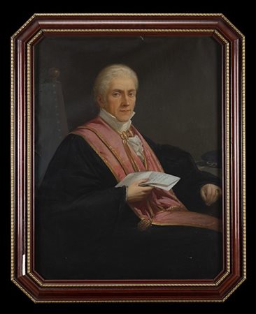 Giuseppe Ugolini "Ritratto" olio su tela (cm 99x75) Firmato in basso a destra ed