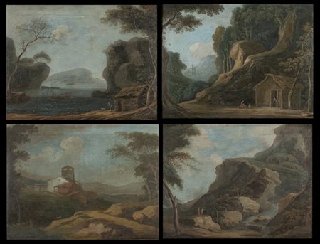 Vincenzo Martinelli (attr.)

Paesaggi con figure
Gruppo di quattro dipinti ad ol