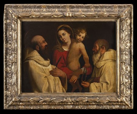 Ambito di Francesco Albani, secolo XVII

Madonna con Bambino e santi
Olio su te