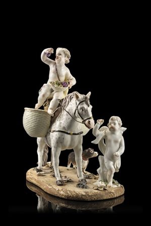 Manifatture diverse, Germania, secolo XVIII. Composizione formata da un cavallo