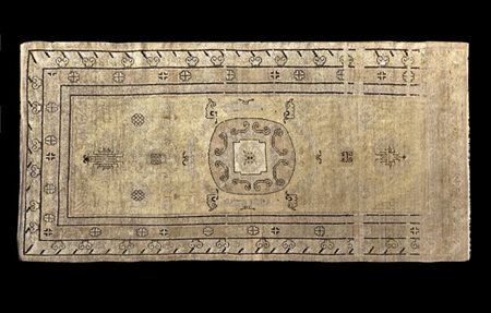 Tappeto Kohtan, Turkestan Orientale, fine secolo XIX.

Decoro con medaglione to