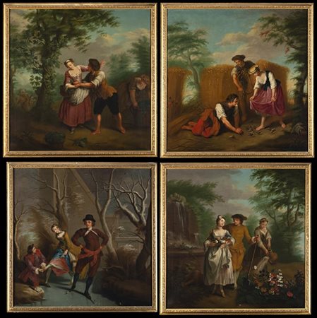 Scuola francese del secolo XIX

Allegorie delle quattro stagioni
Quattro dipint