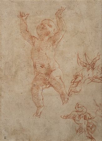 Baldassarre Franceschini Studio di putti volanti (recto)