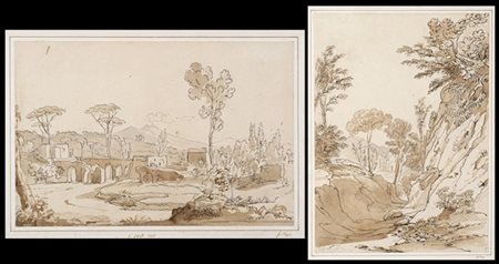 Anton Sminck Van Pitloo (attr.)

Ponti Rossi, Napoli e Paesaggio
Coppia di diseg