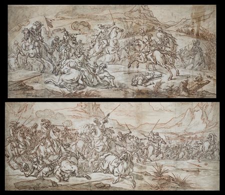 Cerchia dei Parrocel, secolo XVIII

Battaglie
Coppia di disegni a penna, inchio