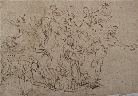 Scuola veneta del secolo XVII

Schizzo per scena di martirio (?)
Penna e inchio