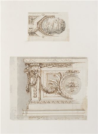 Flaminio Minozzi (attr.)Studio per altarePenna e inchiostro bruno, acquerello