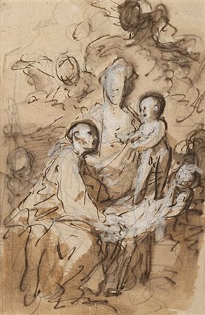 Artista della fine del secolo XVIII

Sacra Famiglia
Penna e inchiostro bruno, a