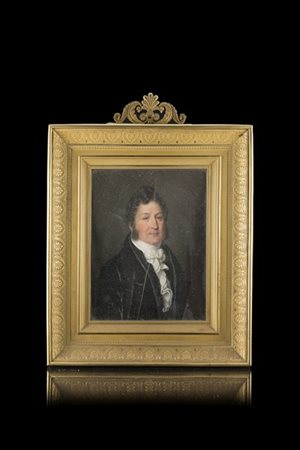 Jean-Baptiste Singry "Ritratto di Luigi Filippo Duca di Orléans" miniatura su a